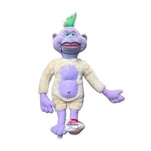 NECA Jeff Dunham Peanut the Woozle Purple Plush Hand Puppet Green Hair 18" Works